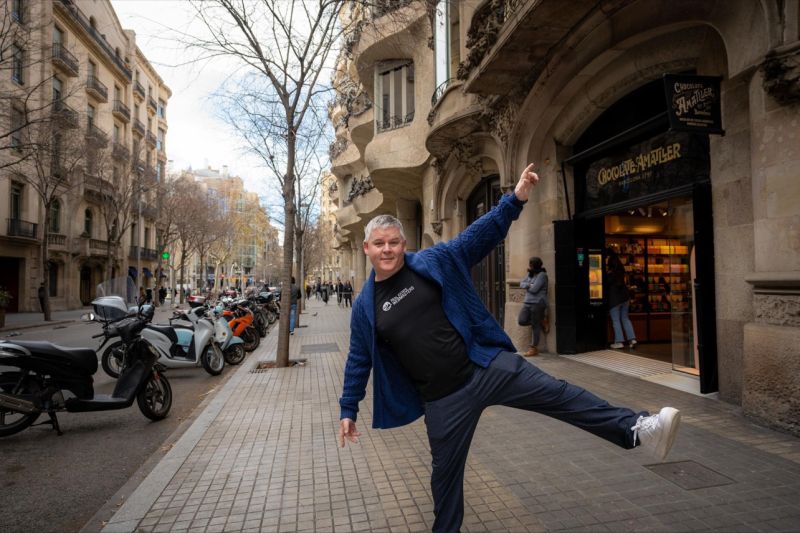 Morgan teaching in Spain